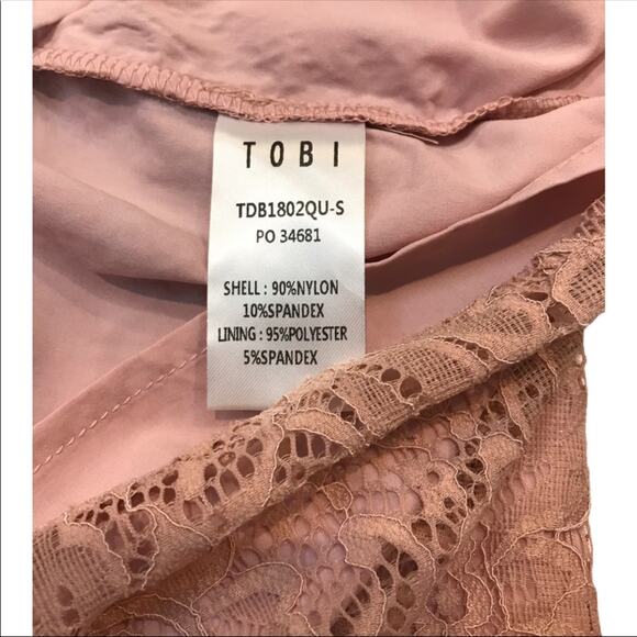 NWT TOBI Clara Rose Lace Bodycon Dress Size Small - Picture 5 of 13